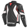 Dainese Super Speed 3 Perforated Leather Jacket (Black White Fluro Red)