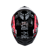 SMK Stellar Sports Samurai Gloss Black Grey Red (GL263) Helmet