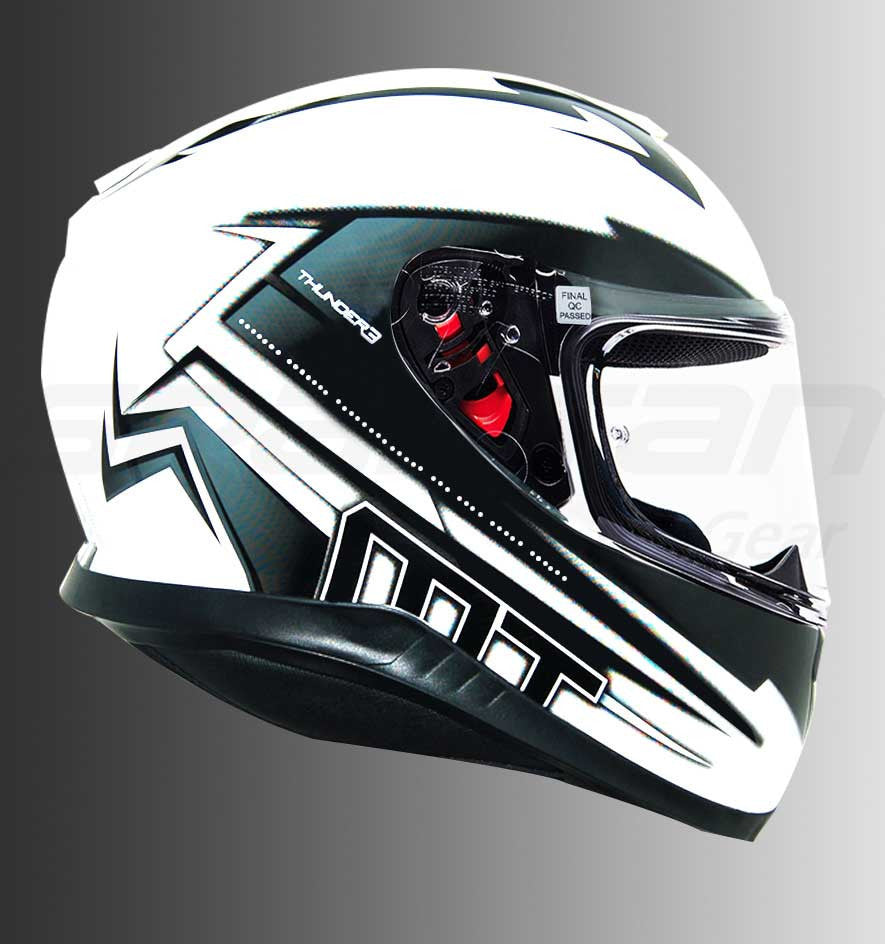 MT THUNDER 3 Trex (White, Black), Full Face Helmets, MT Helmets, Moto Central