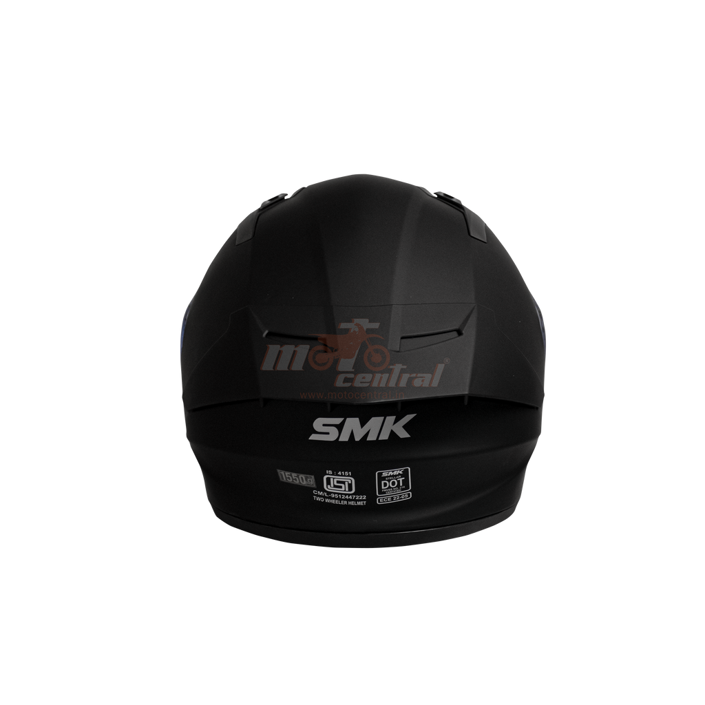 SMK Stellar Sports Solid Matt Black (MA200) Helmet