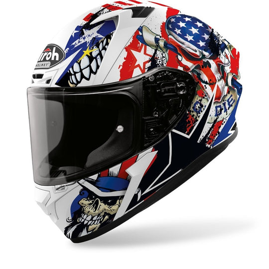 Airoh Valor Uncle Sam Matt White Blue Red Helmet