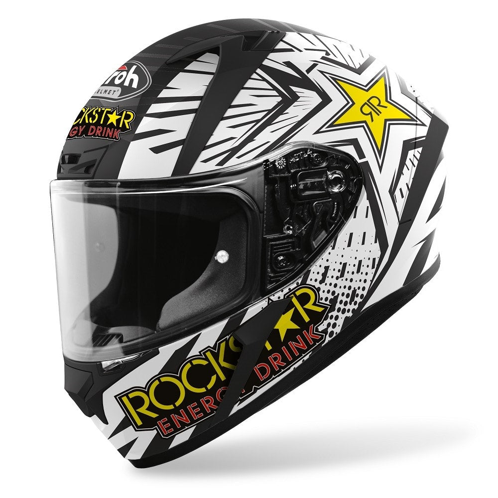 Airoh Valor Rockstar Matt Black Helmet– Moto Central Airoh Valor Rockstar Matt Black Helmet– Moto Central