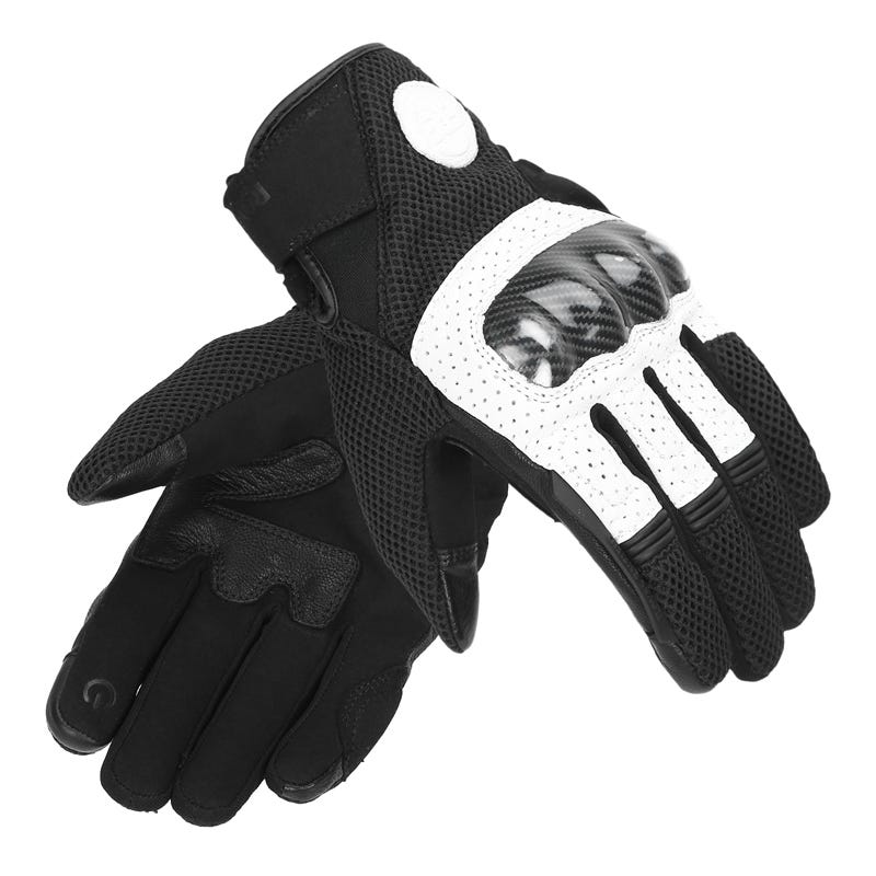 Royal Enfield Windstorm Riding Gloves (Black White)