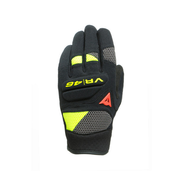 Dainese VR46 CURB SHORT GLOVES (Black Anthracite Fluro Yellow)