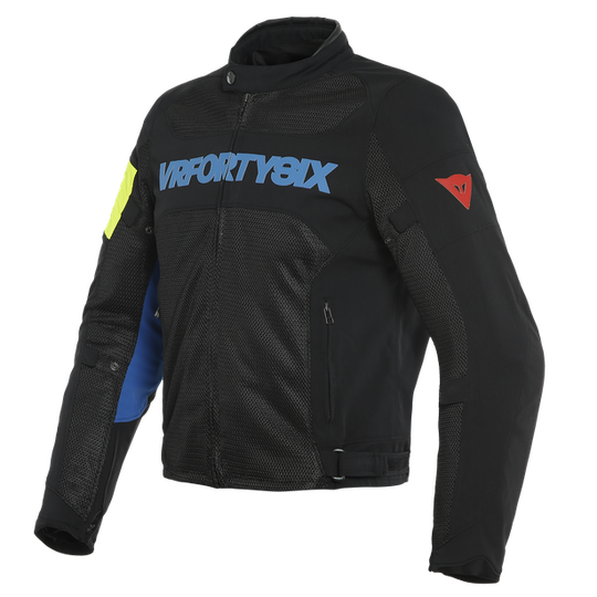 Dainese VR46 Grid Air Tex Jacket (Black Princess Blue Fluro Yellow)