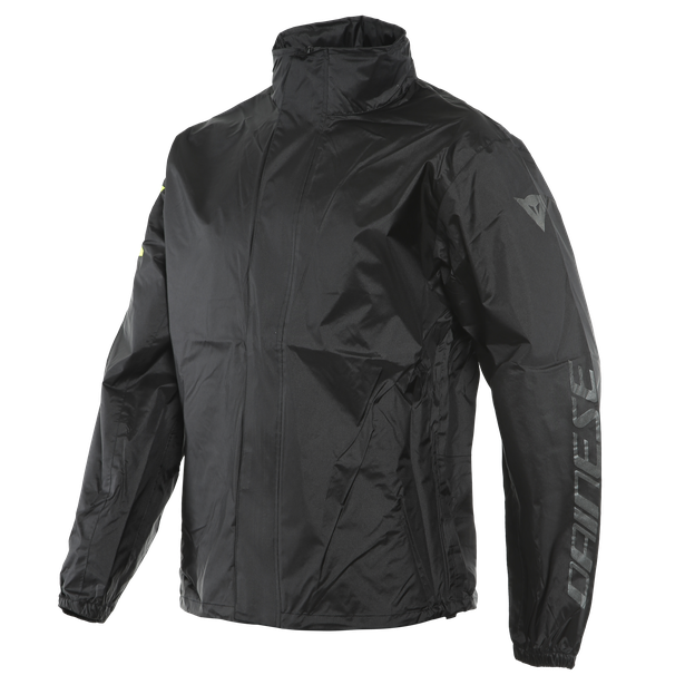 Dainese VR46 Rain Jacket Black Fluro Yellow - Main Image
