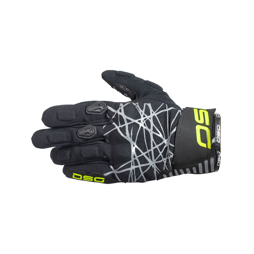 DSG Phoenix Air Gloves (Black Grey Yellow Fluro)