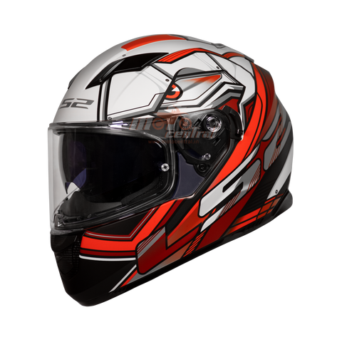 LS2 FF320 Stream Evo Xdorn White Red Matt Helmet