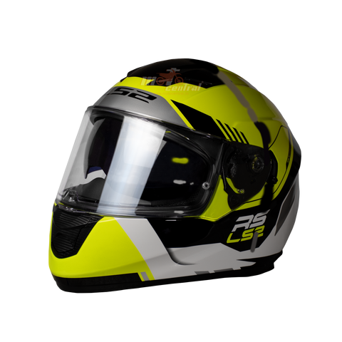 LS2 FF320 Stream Evo Xplorer White Hi Viz Yellow Gloss Helmet