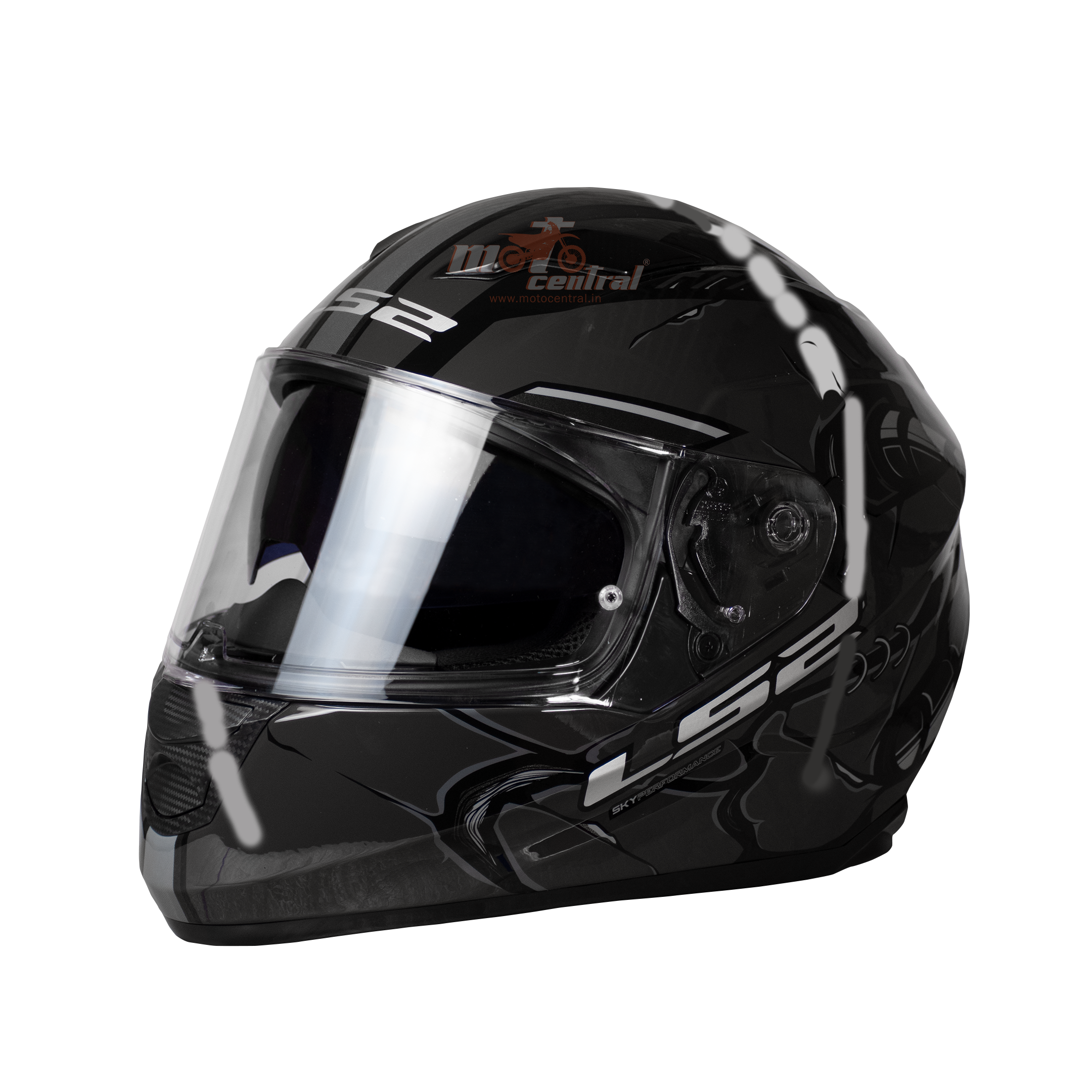 LS2 FF320 Stream Evo Zuko Black Grey Gloss Helmet Moto Central