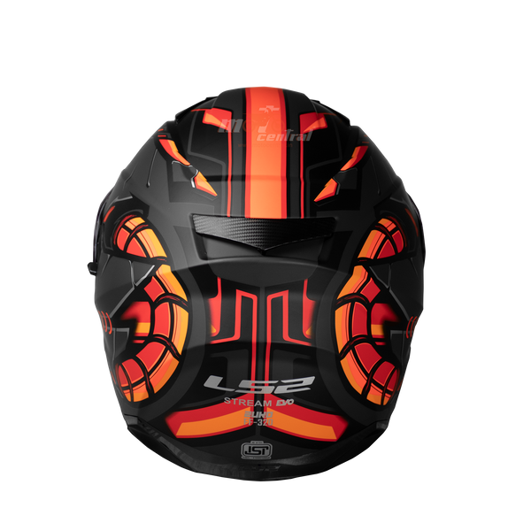 LS2 FF320 Stream Evo Zuko Black Hi Viz Orange Matt Helmet– Moto Central