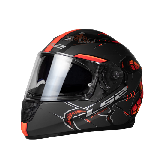 LS2 FF320 Stream Evo Zuko Black Hi Viz Orange Matt Helmet